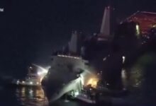 Fire breaks out on U.S. Navy ship in Japan