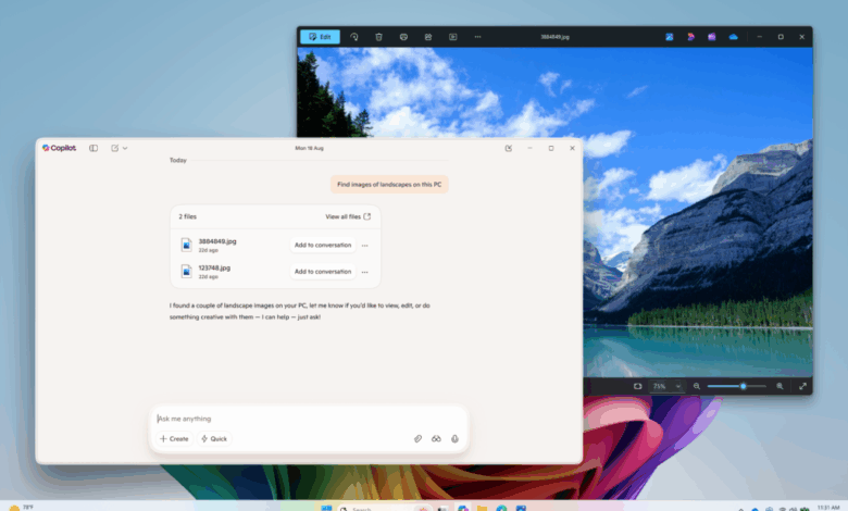Copilot on Windows: Semantic Search and new home begin rolling out to Windows Insiders